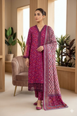 MUZNAH 3-PC Embroidered stitched Printed Suit