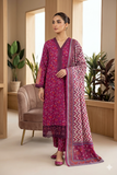 MUZNAH 3-PC Embroidered stitched Printed Suit