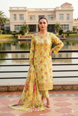 Premium Printed Lawn 3-Piece Unstitched Suit - Sequence Boring Patch Work EMB-01