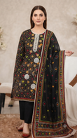 Sequence Embroidered Boring Panel 3-Piece Unstitched Lawn Suit