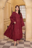 Airjet Fancy Wool Peach Embroidered Suit | Alif Vol-532 (Design - 04)