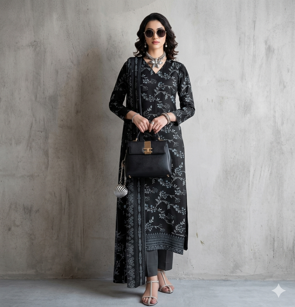 Shah Jahan by Fiza Noor – Black Edition (Design #15)
