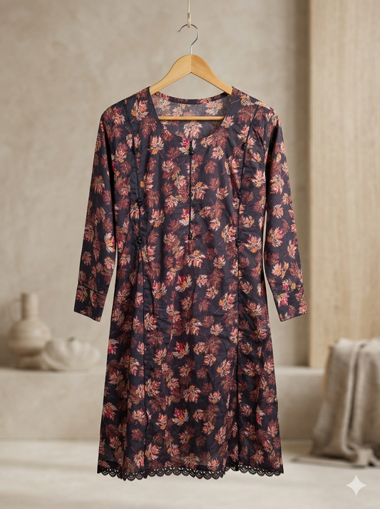 Printed Allover 2-Piece Lawn Frock