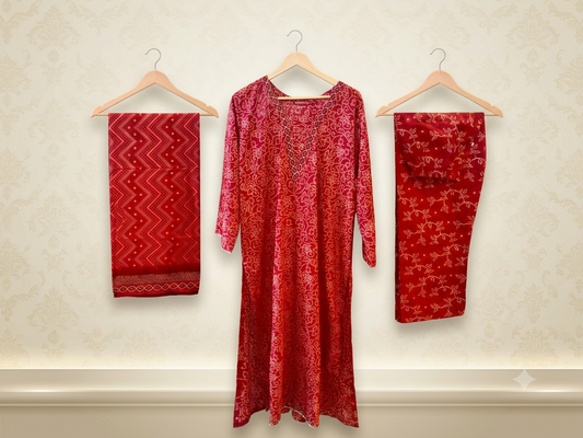 Digital Printed Ready To Wear 3PC Lawn Airline Long Shirt | AL-09