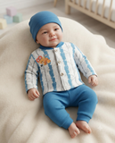 Adorable Newborn Soft Knit 3-Piece Outfit (N#07)