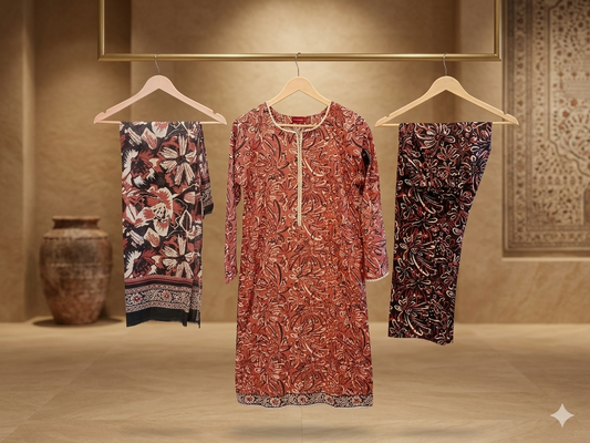 Bin Saeed Stitched 3 Piece Lawn Suit 02 – Comfortable & Stylish Daily Wear for Women