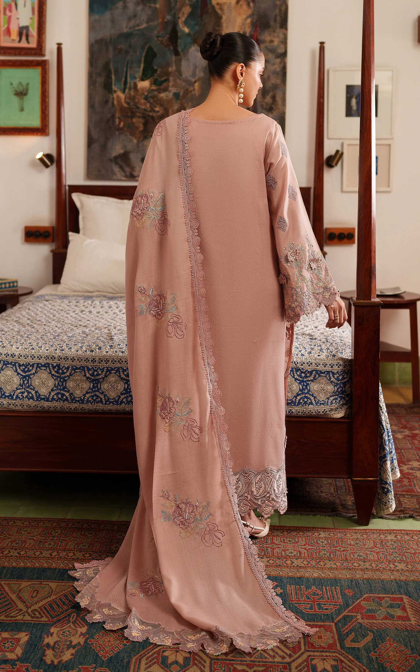 Asifa & Nabeel Glace LWC25-06 | 3-Piece Embroidered Pashmina Wool Unstitched Winter Suit