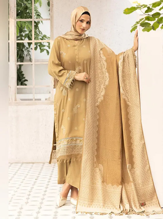 Gul-E-Zarki Leather Peach Unstitched Collection'26 (D-05)