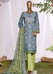 HZ Textiles Embroidered Lawn 3 Piece Stitched Suit HZ26DWE D-041