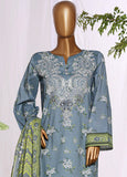 HZ Textiles Embroidered Lawn 3 Piece Stitched Suit HZ26DWE D-041
