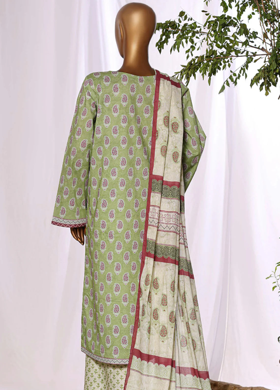 HZ Textiles Embroidered Lawn 3 Piece Stitched Suit HZ26DWE D-042