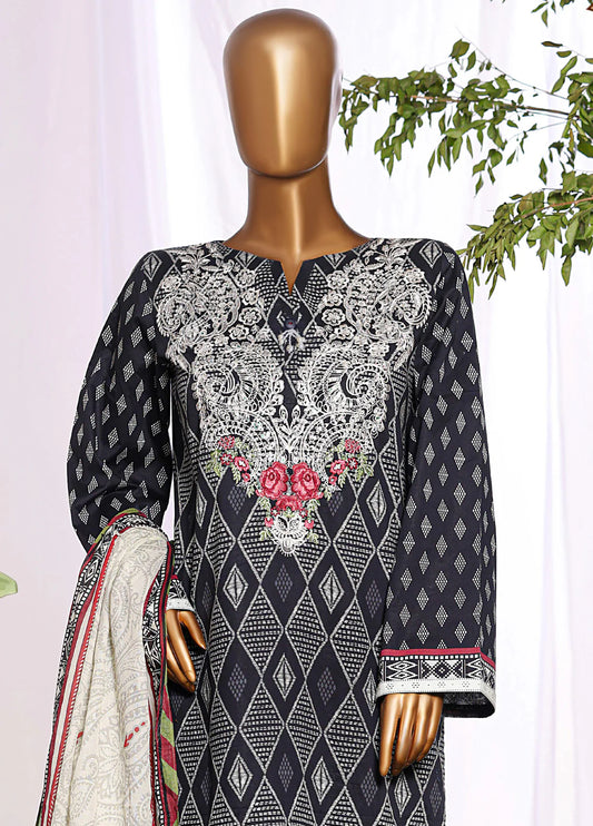 HZ Textiles Embroidered Lawn 3 Piece Stitched Suit HZ26DWE D-044