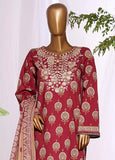 HZ Textiles Embroidered Lawn 3 Piece Stitched Suit HZ26DWE D-047