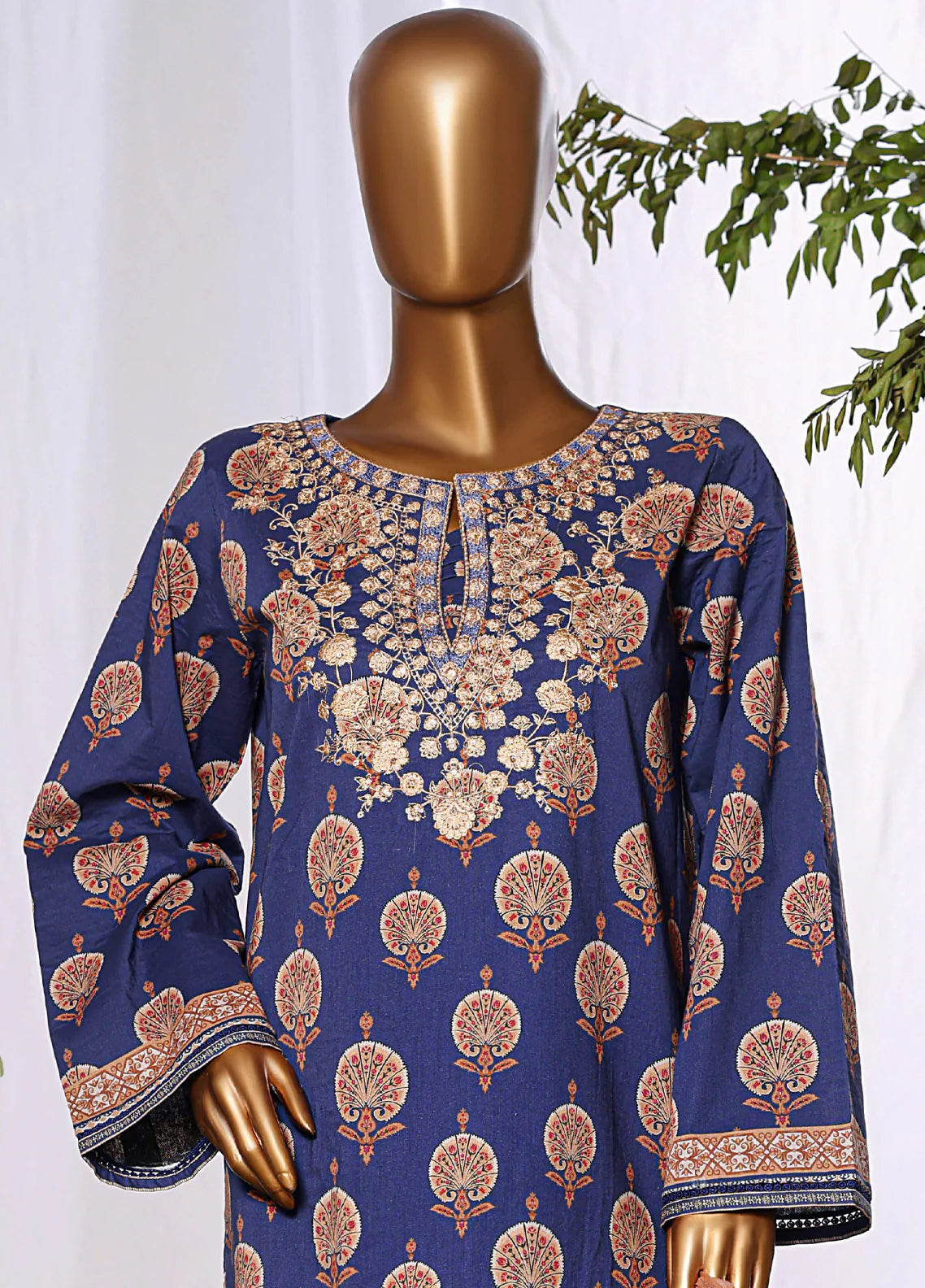 HZ Textiles Embroidered Lawn 3 Piece Stitched Suit HZ26DWE D-048