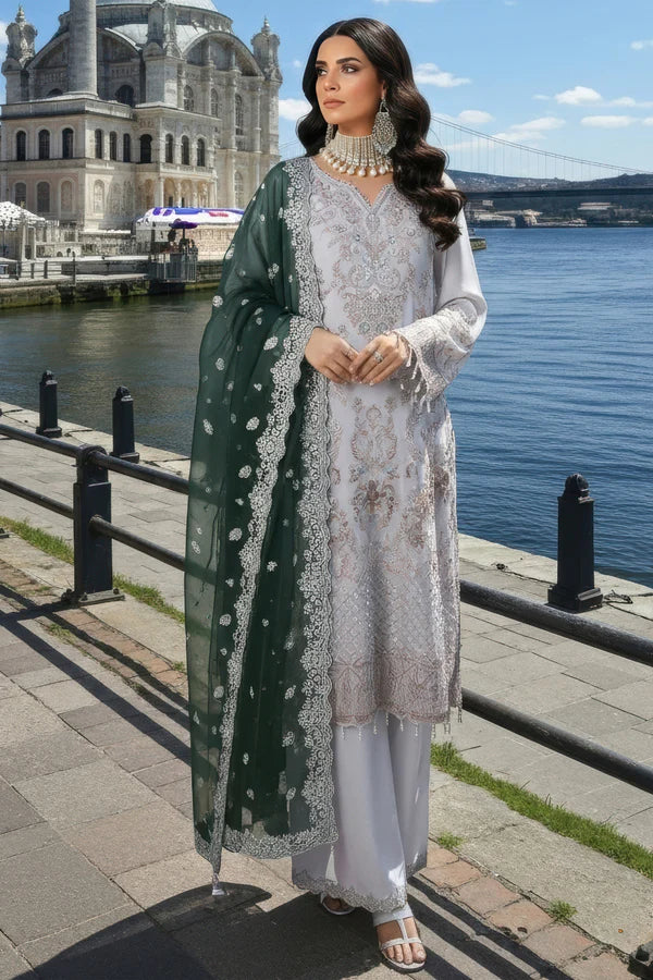 💎 Imrozia | Serene I-240 Selin Luxury Embroidered Ferozi Chiffon Suit 💎