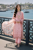 Imrozia  Serene I-242 Meleknaaz Luxury Embroidered Peach Chiffon Suit