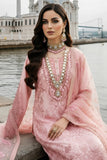Imrozia  Serene I-242 Meleknaaz Luxury Embroidered Peach Chiffon Suit