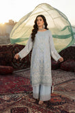 MEHR-E-MAH by Imrozia | Serene I-243 Elif-e-Noor Luxury Embroidered Grey Chiffon Suit
