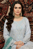 MEHR-E-MAH by Imrozia | Serene I-243 Elif-e-Noor Luxury Embroidered Grey Chiffon Suit