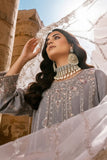 Imrozia | Serene I-246 Lalezar Luxury Embroidered Dark Grey Chiffon Suit