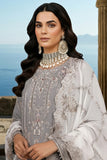 Imrozia | Serene I-246 Lalezar Luxury Embroidered Dark Grey Chiffon Suit