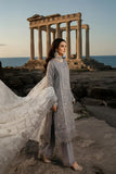 Imrozia | Serene I-246 Lalezar Luxury Embroidered Dark Grey Chiffon Suit