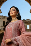 Imrozia | Serene I-247 Aysel Luxury Embroidered Tea Pink Chiffon Suit