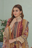 GF-03-Unstitched printed Lawn – Elegant 3-Piece suit - O'POLE