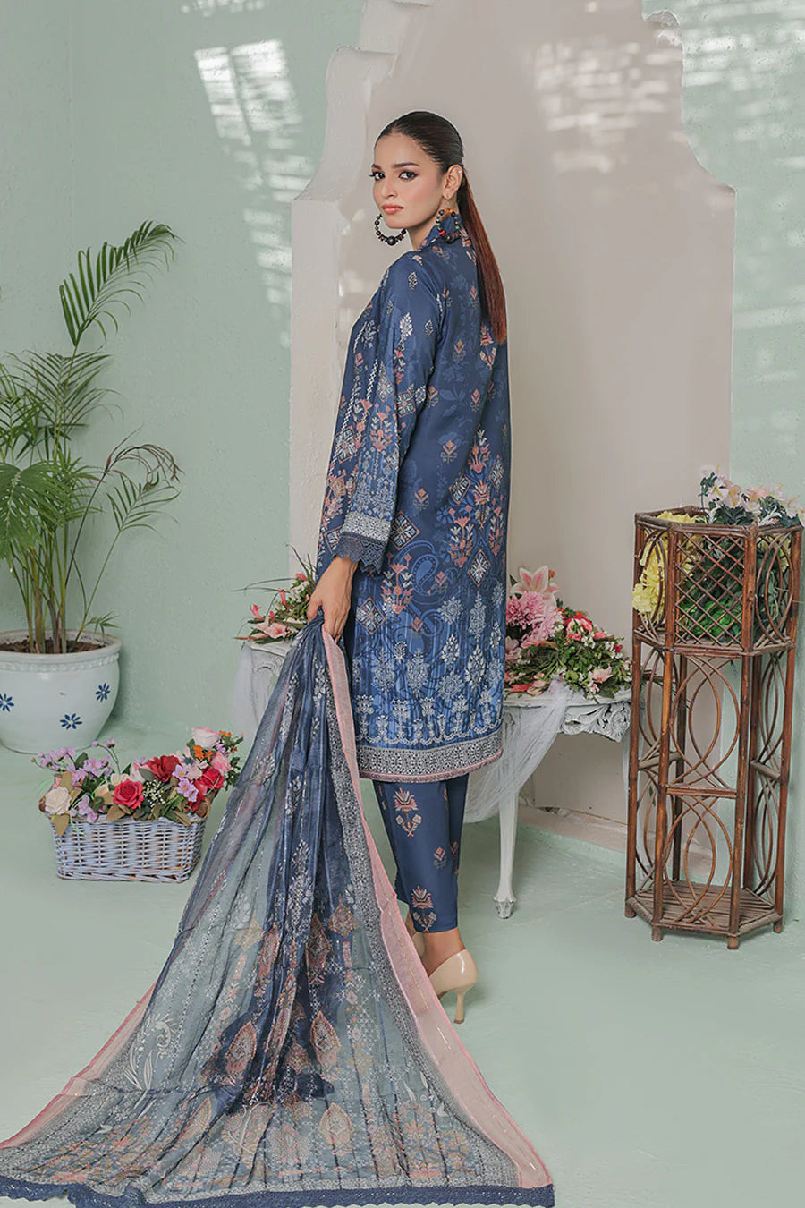 GF-05-Unstitched Lawn 3-Piece – Summer - O' Pole