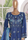 3 Piece Embroidred Stitched Lawn Frock with Trouser & Dupatta | BS-12