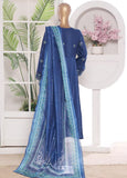 3 Piece Embroidred Stitched Lawn Frock with Trouser & Dupatta | BS-12