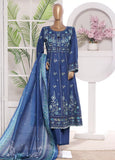 3 Piece Embroidred Stitched Lawn Frock with Trouser & Dupatta | BS-12