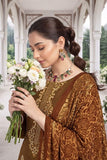 Bin Rashid Embroidered Peach Slub 3-Piece Suit | Kareena Party Wear Design-02