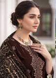 Bin Rashid Embroidered Peach Slub 3-Piece Suit | Kareena Party Wear Design-04