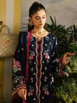 MAHNUR K-06 | Luxurious Embroidered Slub Linen 3-Piece Unstitched Suit with Monark Dupatta