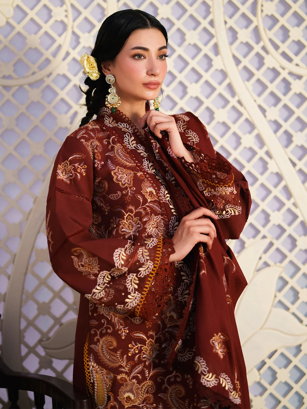 Mastani By Mahnur Luxury 3 PC KARANDI | MS-13