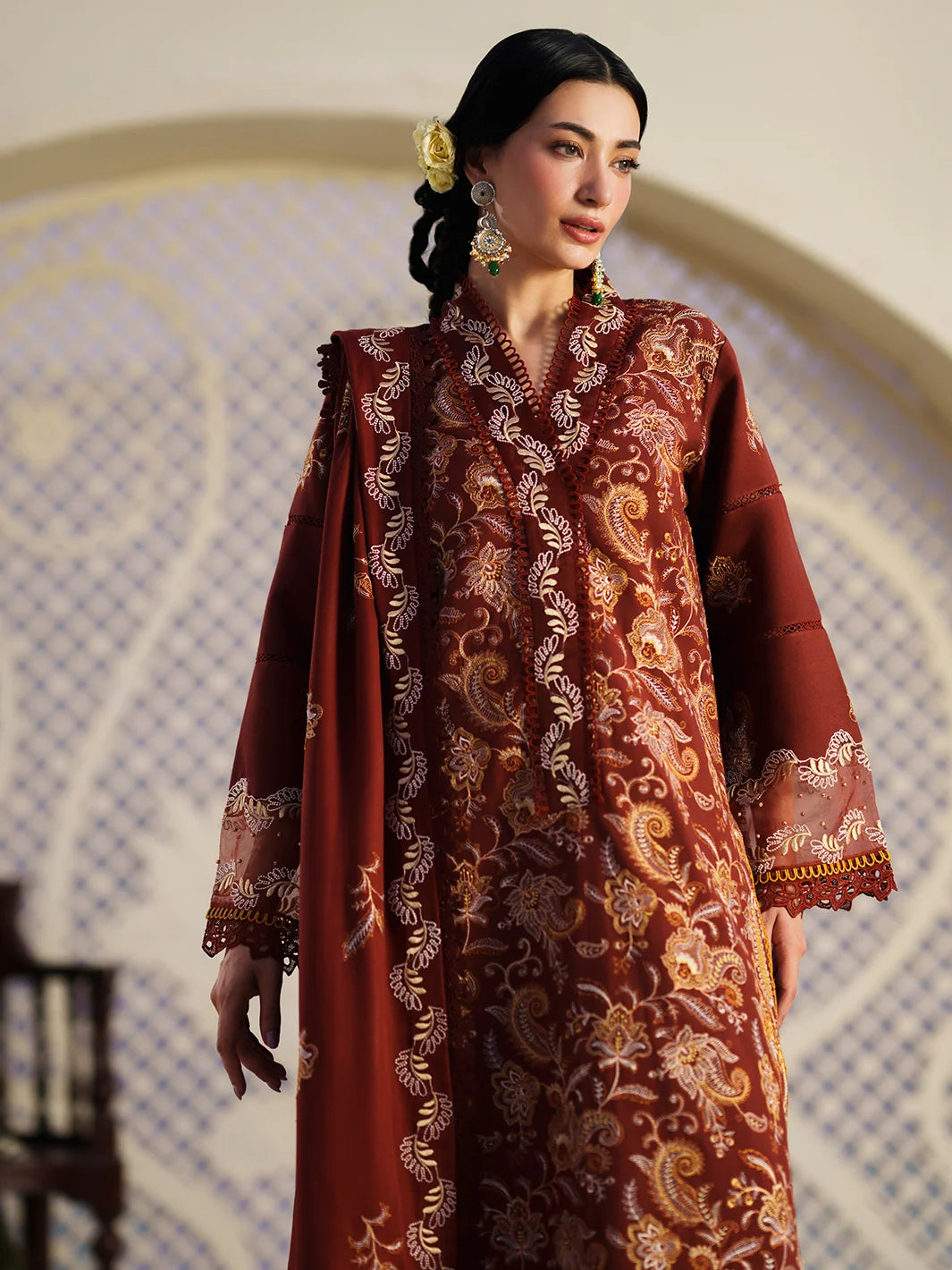 Mastani By Mahnur Luxury 3 PC KARANDI | MS-13