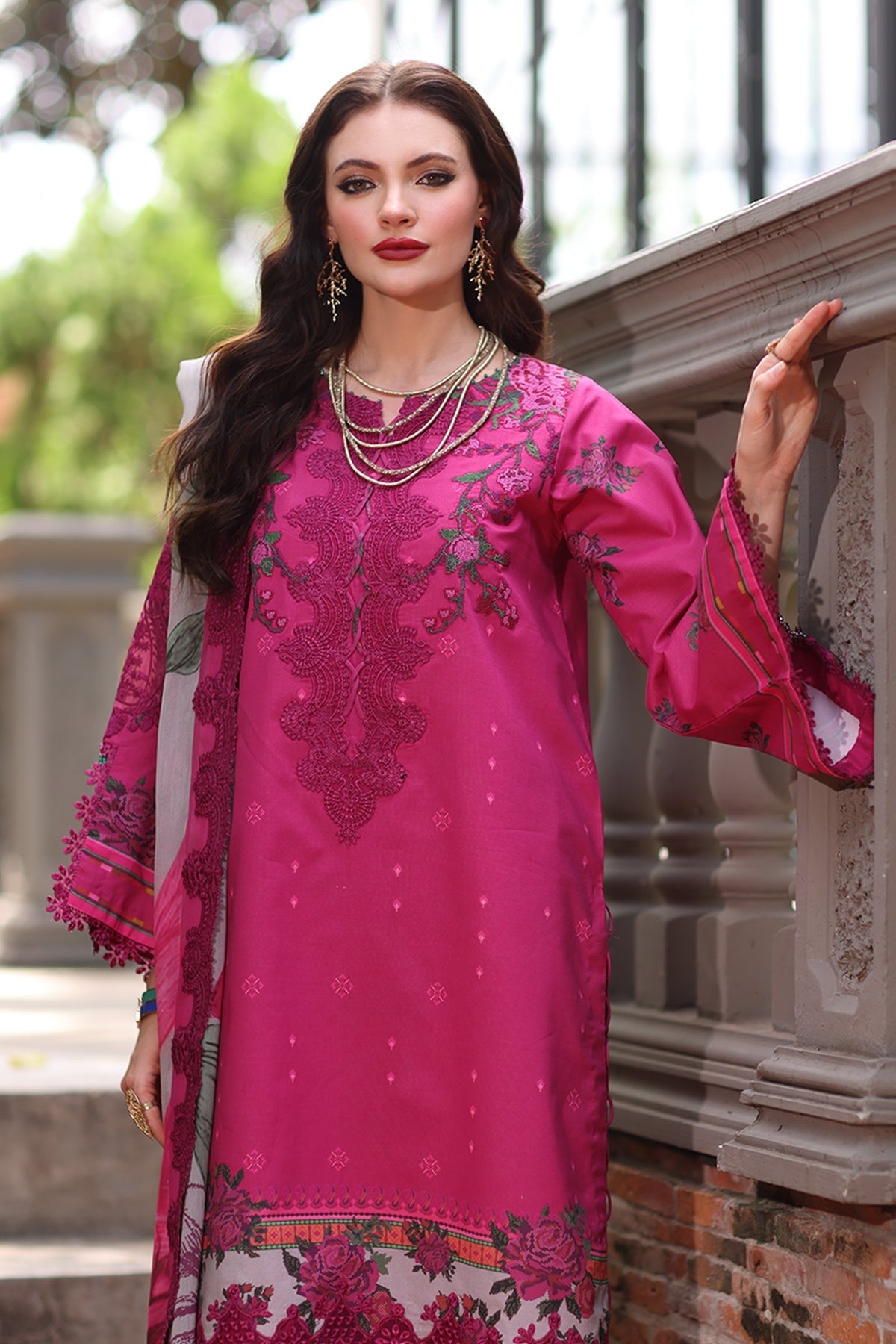 Charizma Aghaz E Nou AG6-05 – Embroidered Lawn 3 Piece Suit with Chiffon Dupatta