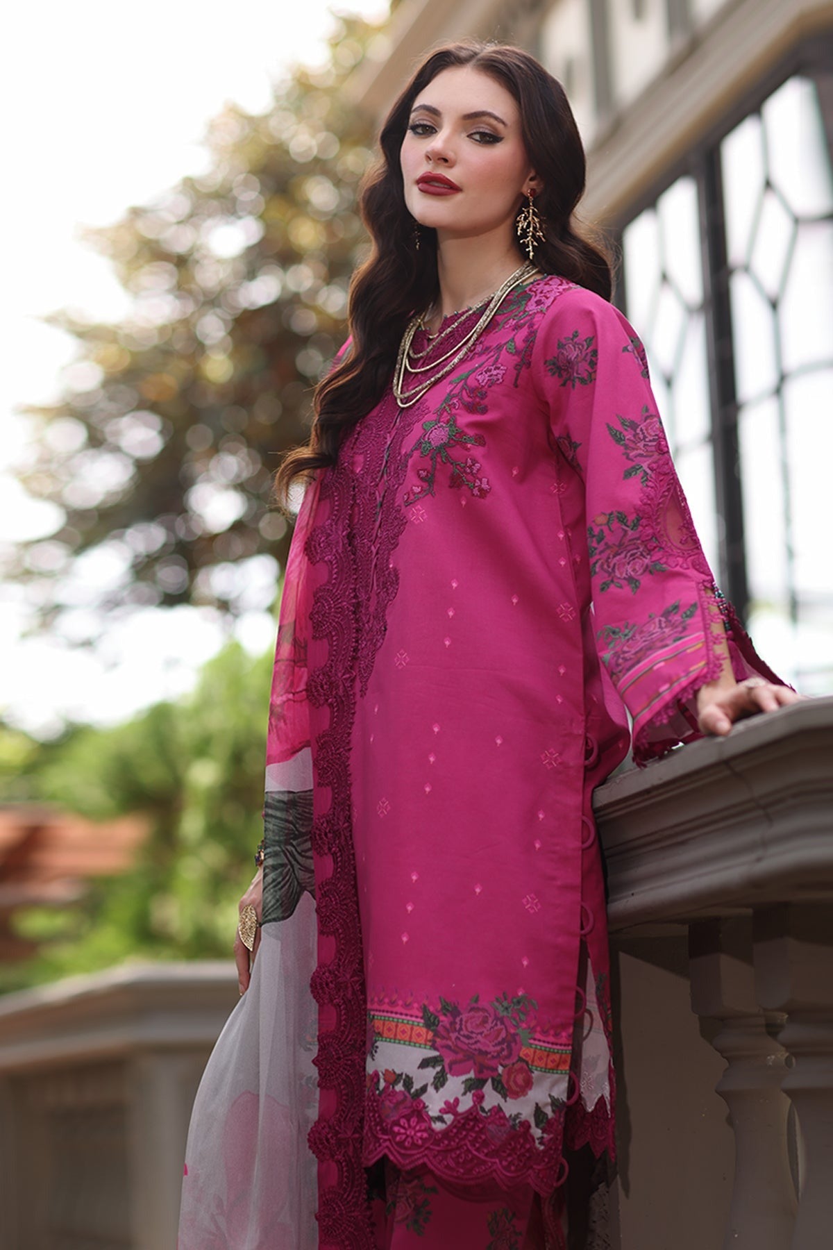 Charizma Aghaz E Nou AG6-05 – Embroidered Lawn 3 Piece Suit with Chiffon Dupatta