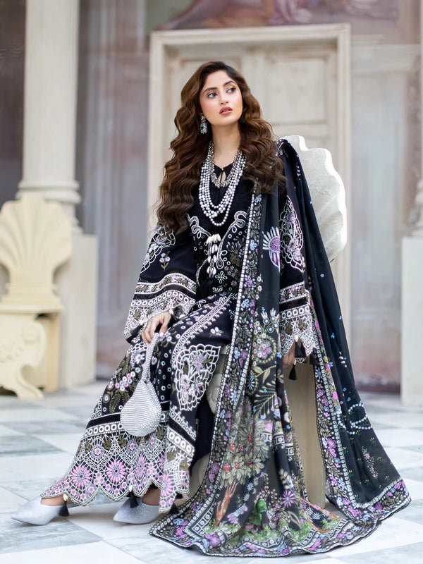 Lila | 3 PC Luxury Lawn - Mahnur