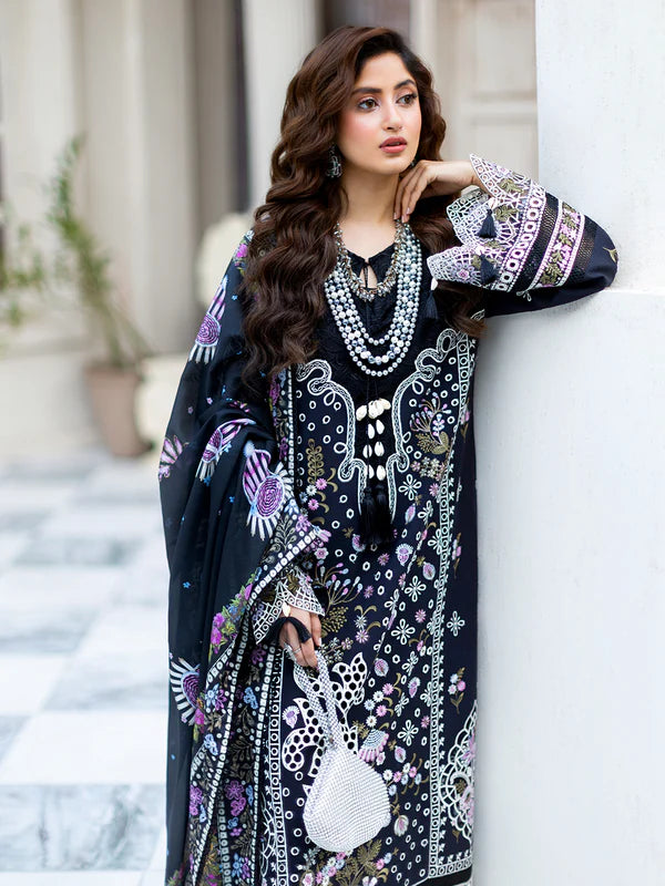 Lila | 3 PC Luxury Lawn - Mahnur