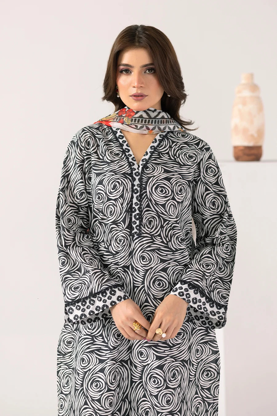 Luna Noir - Printed Luxury Zeenat Pret(3Pcs)