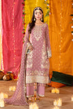 Imrozia Serene: M-103 Abeer Chiffon 3PC Suit with Embroidered Organza Borders