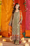 Imrozia Serene M-104 Noura | Mehndi Green Luxury Embroidered Chiffon Suit (Unstitched)