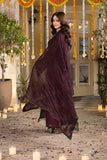 Regal Purple Formal Dress  Imrozia Serene Mahveen M-106 Chiffon Ensemble