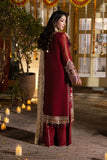 Imrozia Serene M-109 Hoorain Regal Maroon Embroidered Chiffon Unstitched Suit
