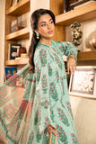 3 Pc Unstitched Embroidered Lawn Suit | MB-CUS25-908B - MARIA.B