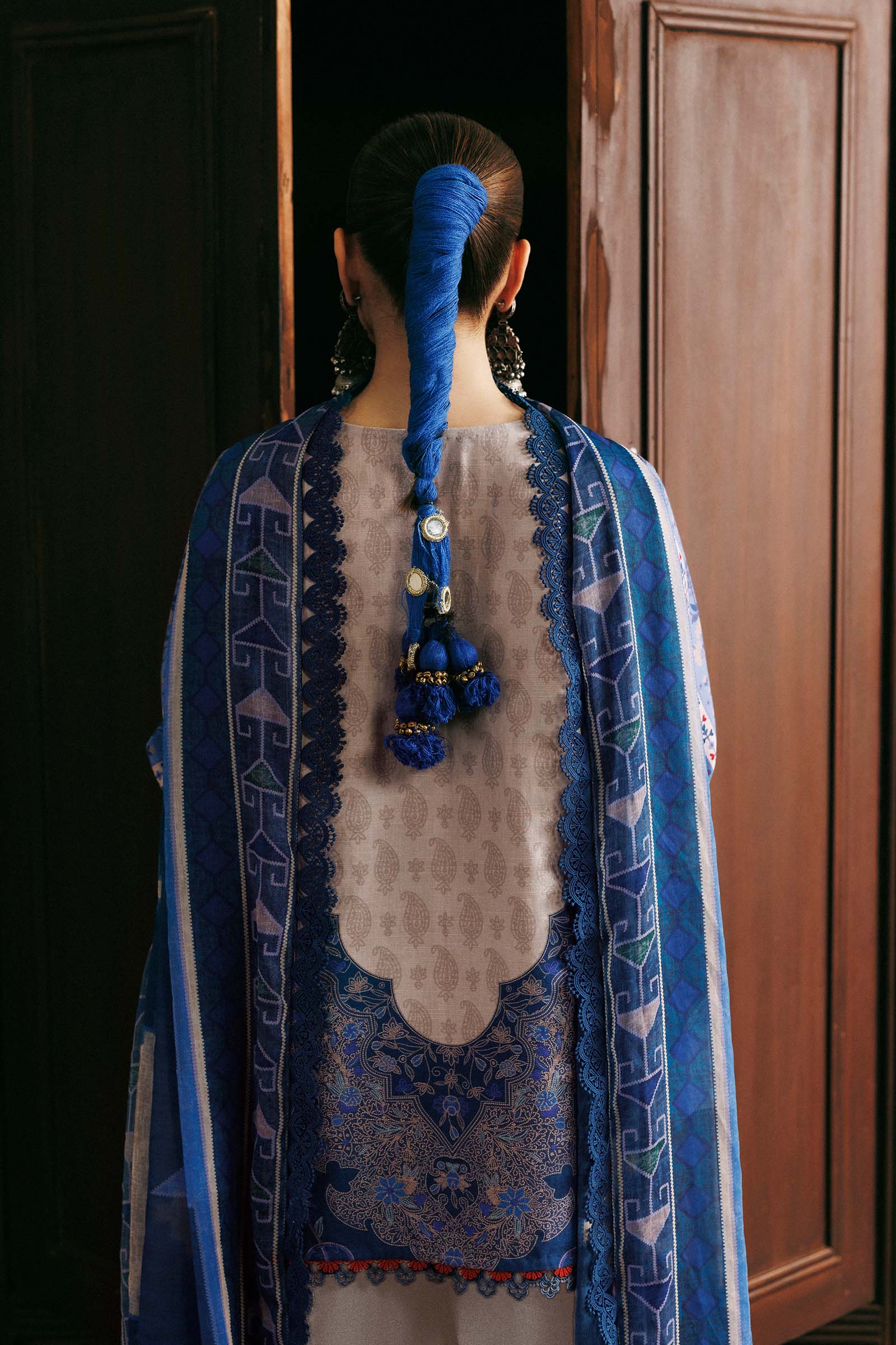 M Basics by Maria B Unstitched Embroidered Khaddar 3 Piece Suit MB26UMK MB-CUSV15 1A - Winter Collection