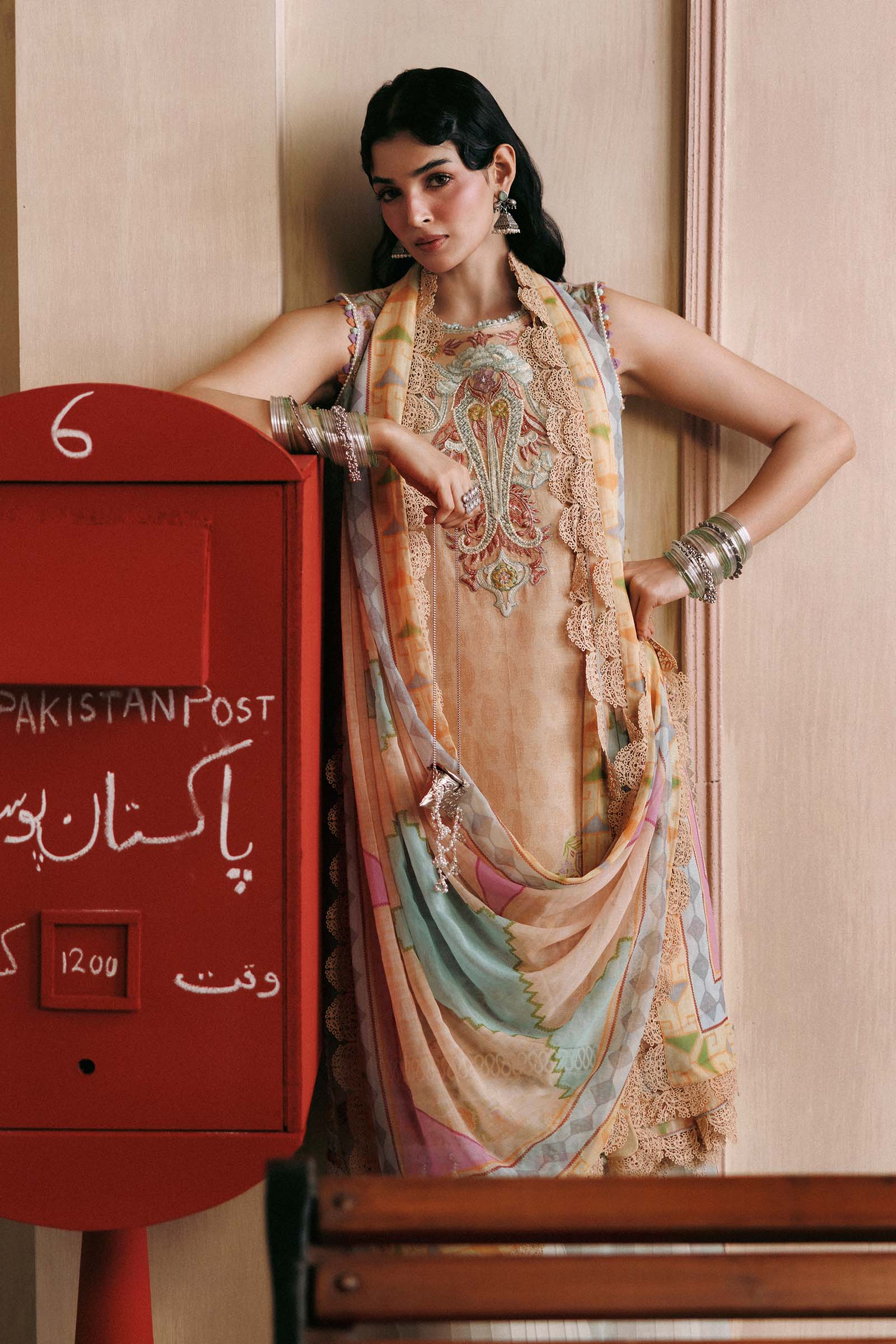 M Basics by Maria B Unstitched Printed Khaddar 3 Piece Suit MB26UMK MB-CUSV15 1B - Winter Collection