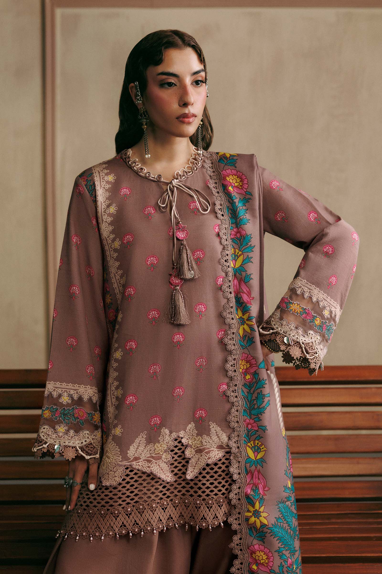 M Basics by Maria B Unstitched Printed Khaddar 3 Piece Suit MB26UMK MB-CUSV15 3A - Winter Collection